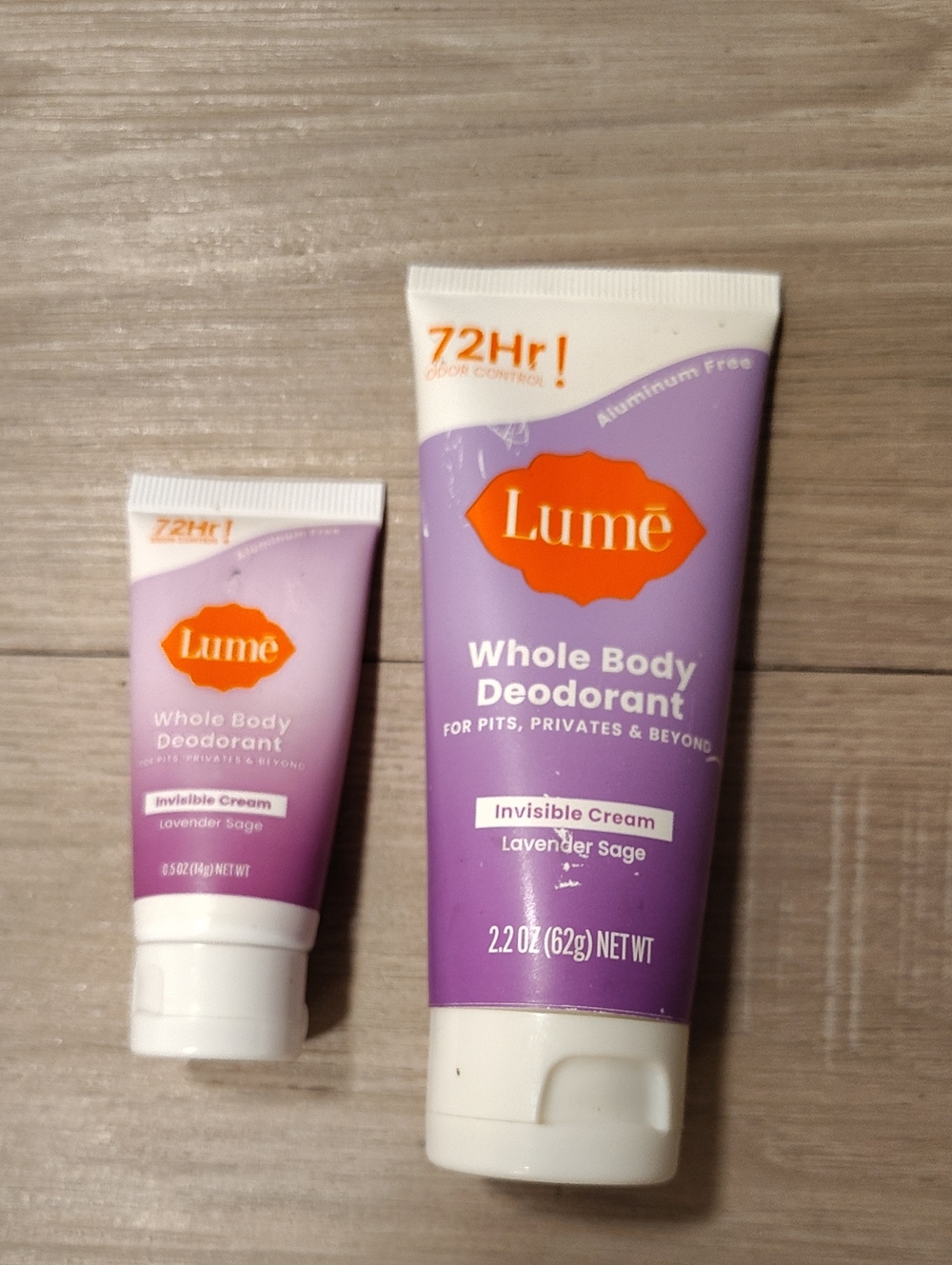 Lume Whole Body Deodorant Invisible Cream - Lavender Sage Bundle